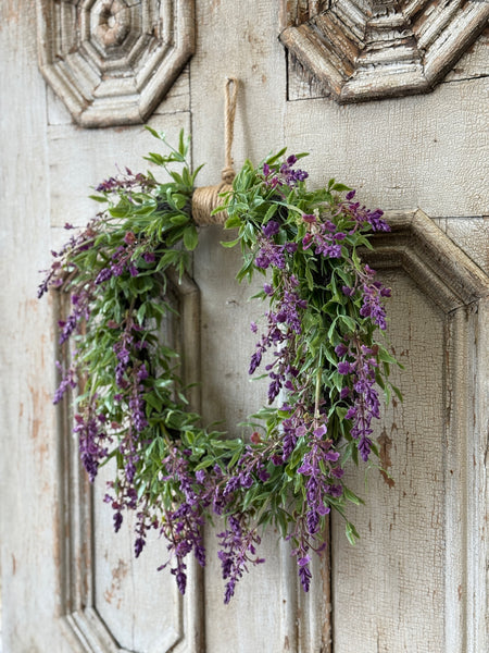 Genevive Lavender Hanging Wreath | 16" | NOT CURRENTLY IN STOCK-New For Spring 2027!