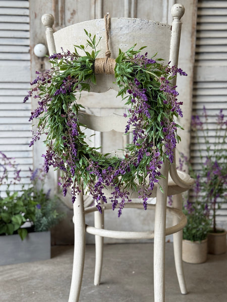 Genevive Lavender Hanging Wreath | 16" | NOT CURRENTLY IN STOCK-New For Spring 2027!