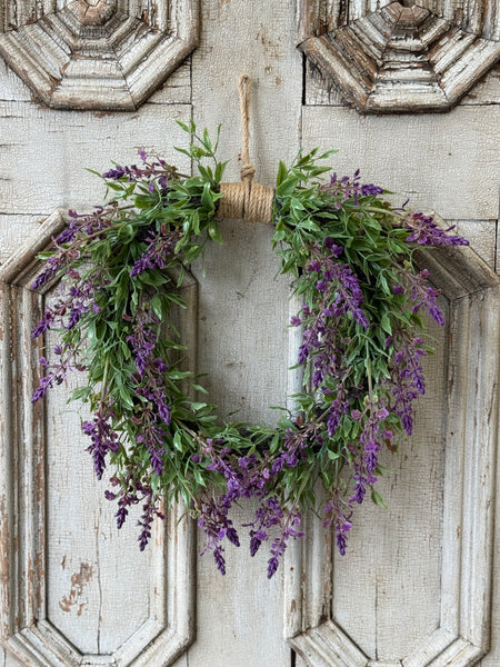 Genevive Lavender Hanging Wreath | 16" | NOT CURRENTLY IN STOCK-New For Spring 2027!