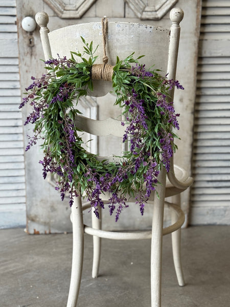 Genevive Lavender Hanging Wreath | 16" | NOT CURRENTLY IN STOCK-New For Spring 2027!