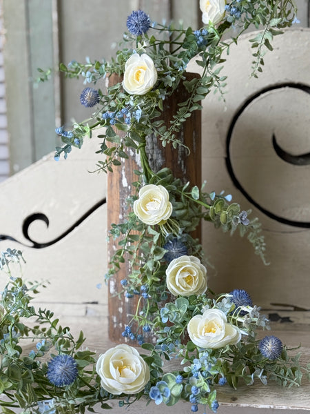 Indigo Allure Garland | 5' | NOT CURRENTLY IN STOCK-New For Spring 2027!
