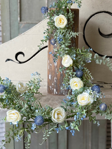 Indigo Allure Garland | 5' | NOT CURRENTLY IN STOCK-New For Spring 2027!