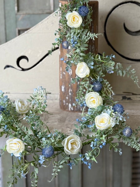 Indigo Allure Garland | 5' | NOT CURRENTLY IN STOCK-New For Spring 2027!