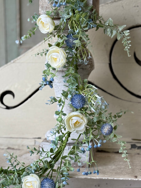 Indigo Allure Garland | 5' | NOT CURRENTLY IN STOCK-New For Spring 2027!