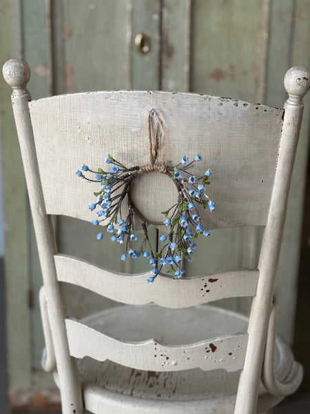 Bardot Buds Mini Hanging Wreath | 8" | Blue | NOT CURRENTLY IN STOCK-New For Spring 2027!