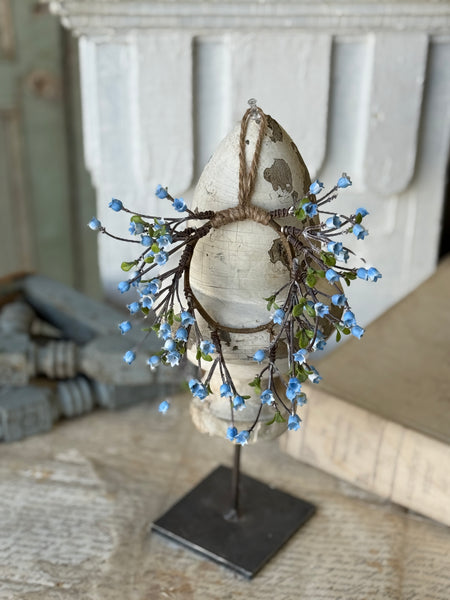 Bardot Buds Mini Hanging Wreath | 8" | Blue | NOT CURRENTLY IN STOCK-New For Spring 2027!