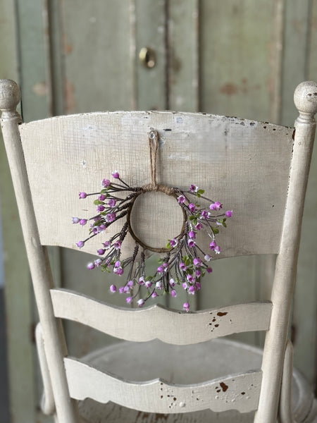 Bardot Buds Mini Hanging Wreath | 8" | Purple | NOT CURRENTLY IN STOCK-New For Spring 2027!