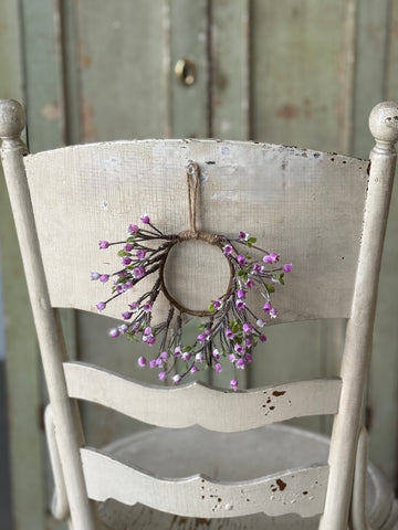 Bardot Buds Mini Hanging Wreath | 8" | Purple | NOT CURRENTLY IN STOCK-New For Spring 2027!
