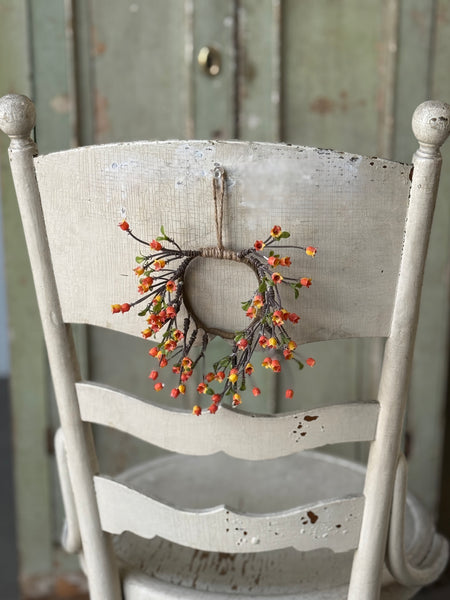 Bardot Buds Mini Hanging Wreath | 8" | Orange | NOT CURRENTLY IN STOCK-New For Spring 2027!