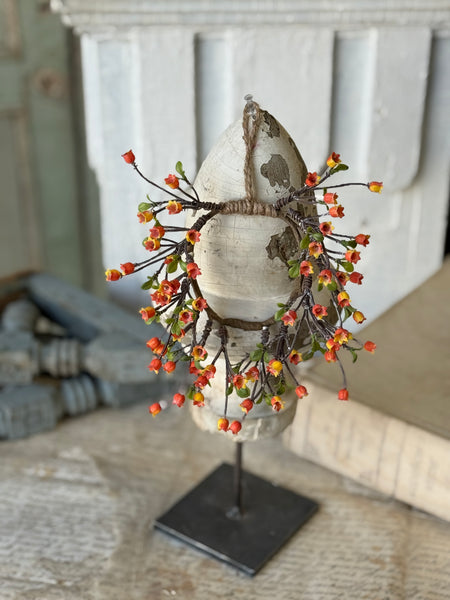 Bardot Buds Mini Hanging Wreath | 8" | Orange | NOT CURRENTLY IN STOCK-New For Spring 2027!