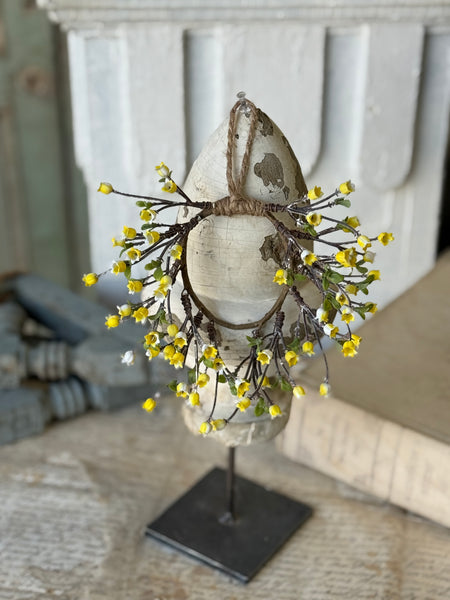Bardot Buds Mini Hanging Wreath | 8" | Yellow | NOT CURRENTLY IN STOCK-New For Spring 2027!