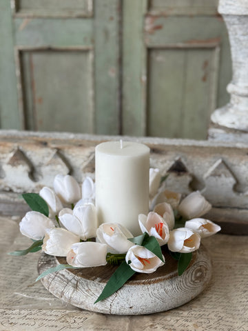 Chapel Tulips Candle Ring | 10" | NOT CURRENTLY IN STOCK-New For Spring 2027!