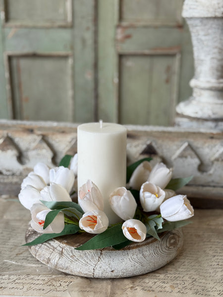 Chapel Tulips Candle Ring | 10" | NOT CURRENTLY IN STOCK-New For Spring 2027!
