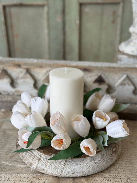 Chapel Tulips Candle Ring | 10" | NOT CURRENTLY IN STOCK-New For Spring 2027!