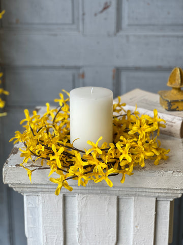 Sunrise Forsythia Candle Ring | 12" | NOT CURRENTLY IN STOCK - ETA December