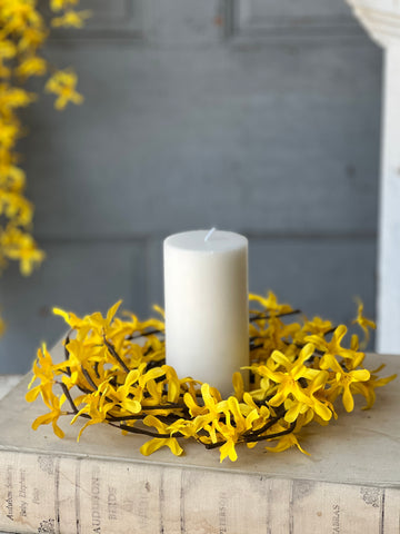 Sunrise Forsythia Candle Ring | 10" | NOT CURRENTLY IN STOCK - ETA December