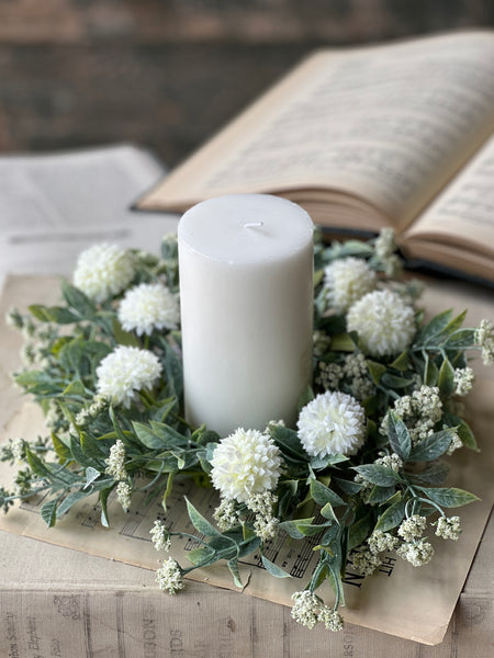 Wicklow Blooms Candle Ring | 10" | Cream | NOT CURRENTLY IN STOCK - Spring 2026