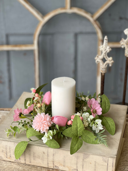 Promisary Blooms Candle Ring | 11" | NOT CURRENTLY IN STOCK-New For Spring 2026!