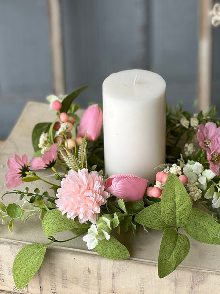 Promisary Blooms Candle Ring | 11" | NOT CURRENTLY IN STOCK-New For Spring 2026!