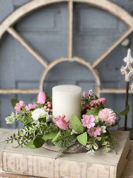 Promisary Blooms Candle Ring | 13" | NOT CURRENTLY IN STOCK-New For Spring 2026!