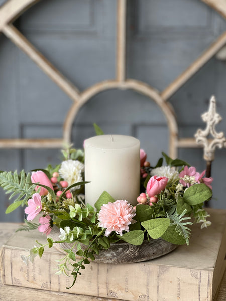 Promisary Blooms Candle Ring | 13" | NOT CURRENTLY IN STOCK-New For Spring 2026!