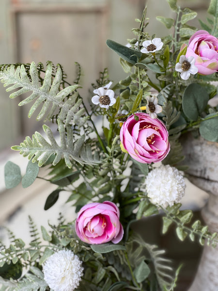 Bloomsbury Hill Wreath | 24" | Pink | NOT CURRENTLY IN STOCK-New For Spring 2026!