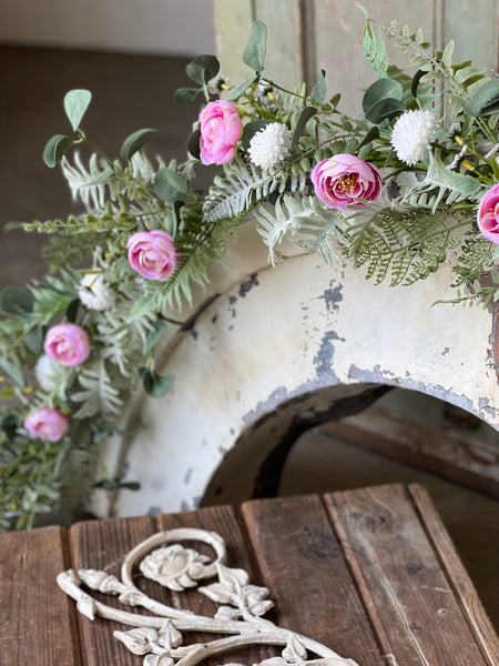 Bloomsbury Hill Garland | 5' | Pink | NOT CURRENTLY IN STOCK-New For Spring 2026!