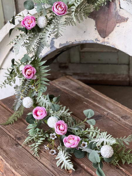 Bloomsbury Hill Garland | 5' | Pink | NOT CURRENTLY IN STOCK-New For Spring 2026!