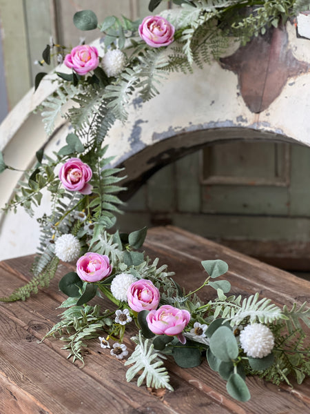 Bloomsbury Hill Garland | 5' | Pink | NOT CURRENTLY IN STOCK-New For Spring 2026!