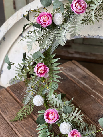 Bloomsbury Hill Garland | 5' | Pink | NOT CURRENTLY IN STOCK-New For Spring 2026!