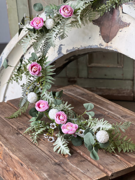 Bloomsbury Hill Garland | 5' | Pink | NOT CURRENTLY IN STOCK-New For Spring 2026!