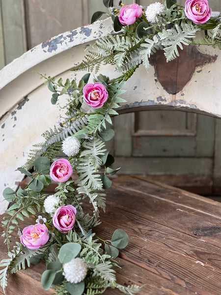 Bloomsbury Hill Garland | 5' | Pink | NOT CURRENTLY IN STOCK-New For Spring 2026!