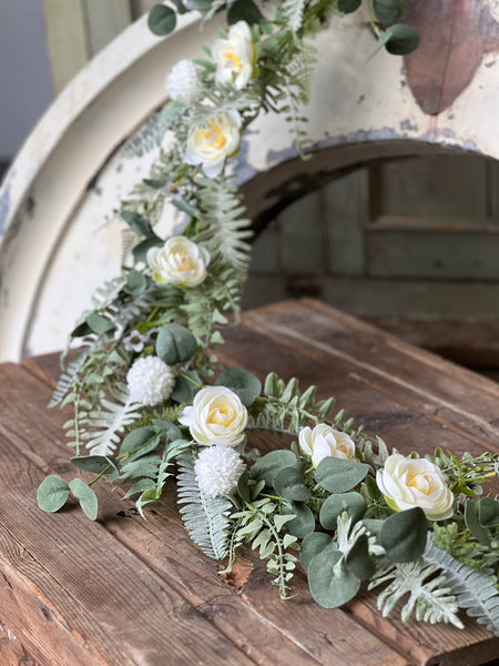 Bloomsbury Hill Garland | 5' | Cream | NOT CURRENTLY IN STOCK-New For Spring 2026!