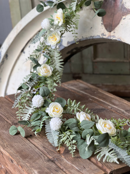 Bloomsbury Hill Garland | 5' | Cream | NOT CURRENTLY IN STOCK-New For Spring 2026!