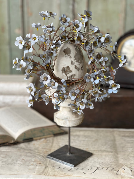 Timeless Blooms Candle Ring | 10" | Azure | NOT CURRENTLY IN STOCK - ETA December