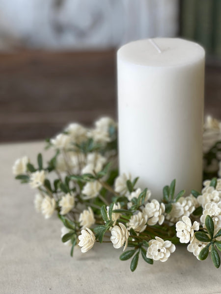 Alabaster Buds Candle Ring | 10" | NOT CURRENTLY IN STOCK-New For Spring 2026!