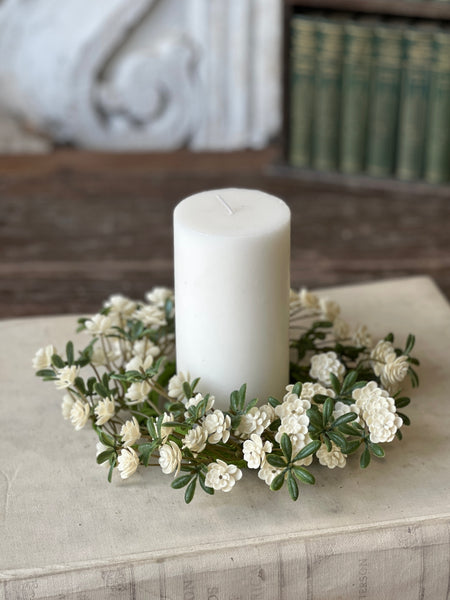 Alabaster Buds Candle Ring | 10" | NOT CURRENTLY IN STOCK-New For Spring 2026!