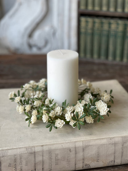 Alabaster Buds Candle Ring | 10" | NOT CURRENTLY IN STOCK-New For Spring 2026!