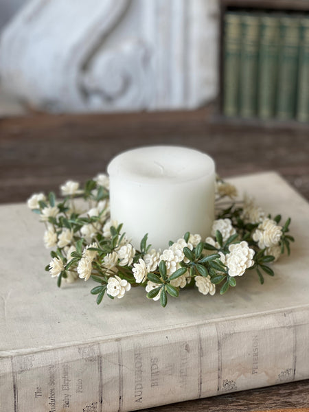 Alabaster Buds Candle Ring | 10" | NOT CURRENTLY IN STOCK-New For Spring 2026!