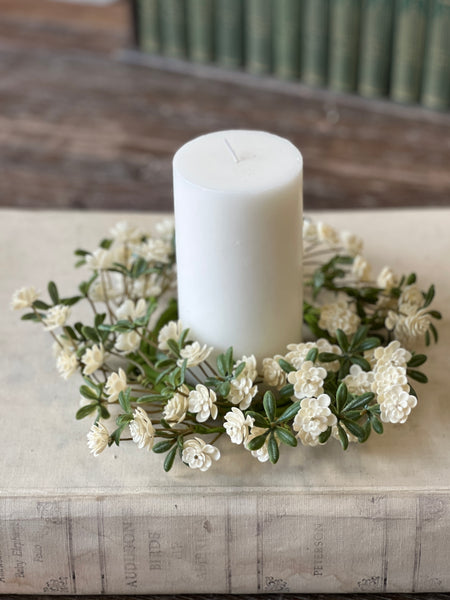 Alabaster Buds Candle Ring | 10" | NOT CURRENTLY IN STOCK-New For Spring 2026!
