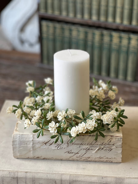 Alabaster Buds Candle Ring | 10" | NOT CURRENTLY IN STOCK-New For Spring 2026!
