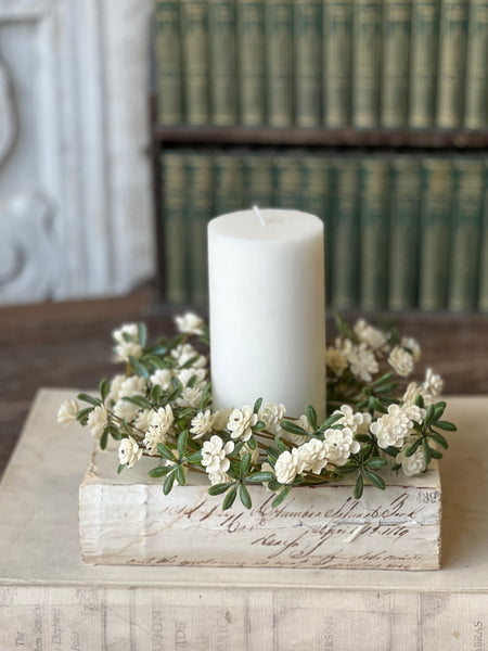 Alabaster Buds Candle Ring | 10" | NOT CURRENTLY IN STOCK-New For Spring 2026!
