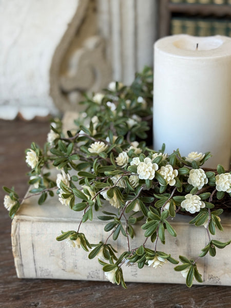 Alabaster Buds Candle Ring | 14" | NOT CURRENTLY IN STOCK-New For Spring 2027!