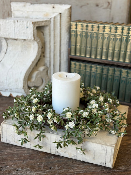 Alabaster Buds Candle Ring | 14" | NOT CURRENTLY IN STOCK-New For Spring 2027!