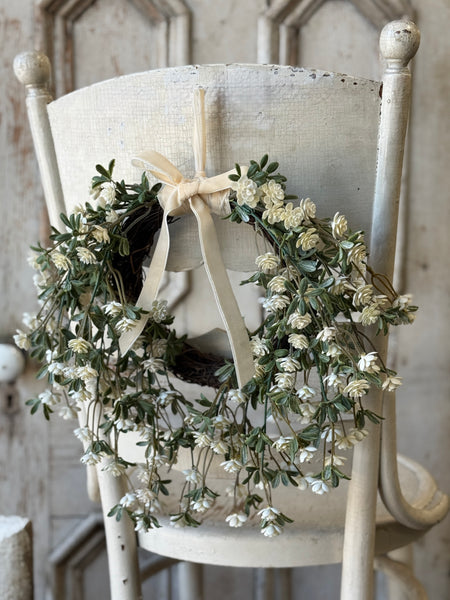 Alabaster Buds Hanging Wreath | 14" | NOT CURRENTLY IN STOCK-New For Spring 2027!