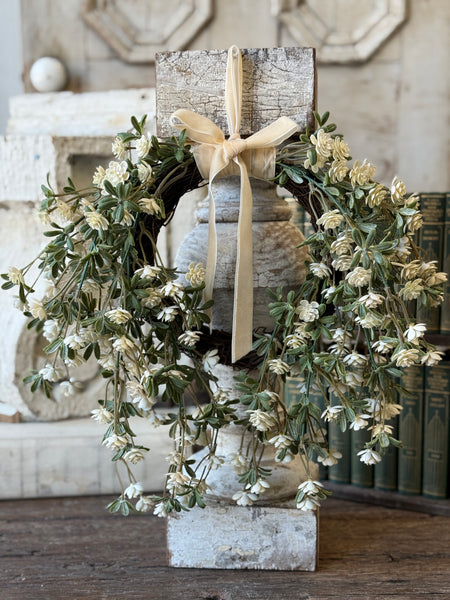 Alabaster Buds Hanging Wreath | 14" | NOT CURRENTLY IN STOCK-New For Spring 2027!