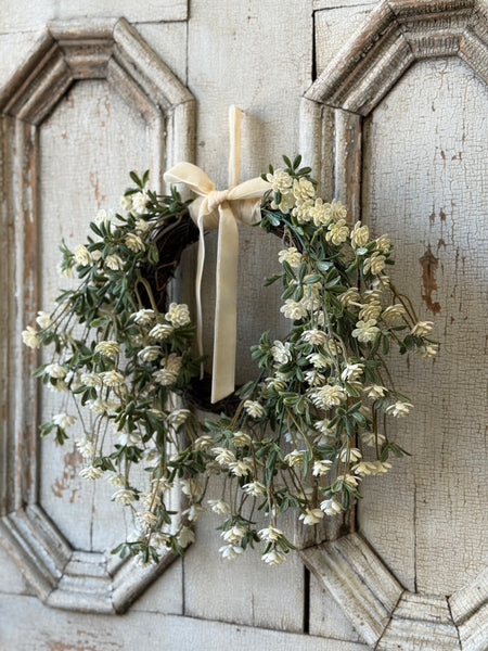Alabaster Buds Hanging Wreath | 14" | NOT CURRENTLY IN STOCK-New For Spring 2027!