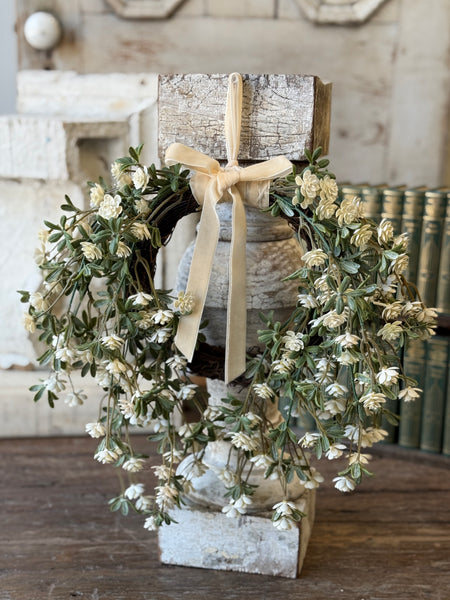 Alabaster Buds Hanging Wreath | 14" | NOT CURRENTLY IN STOCK-New For Spring 2027!