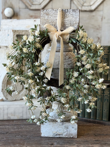 Alabaster Buds Hanging Wreath | 14" | NOT CURRENTLY IN STOCK-New For Spring 2027!