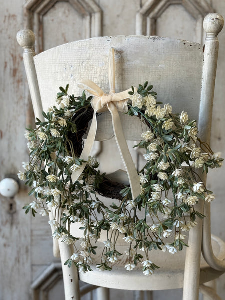Alabaster Buds Hanging Wreath | 14" | NOT CURRENTLY IN STOCK-New For Spring 2027!